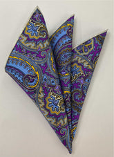 Macclesfield Printed Silk Pocket Square MCP-707